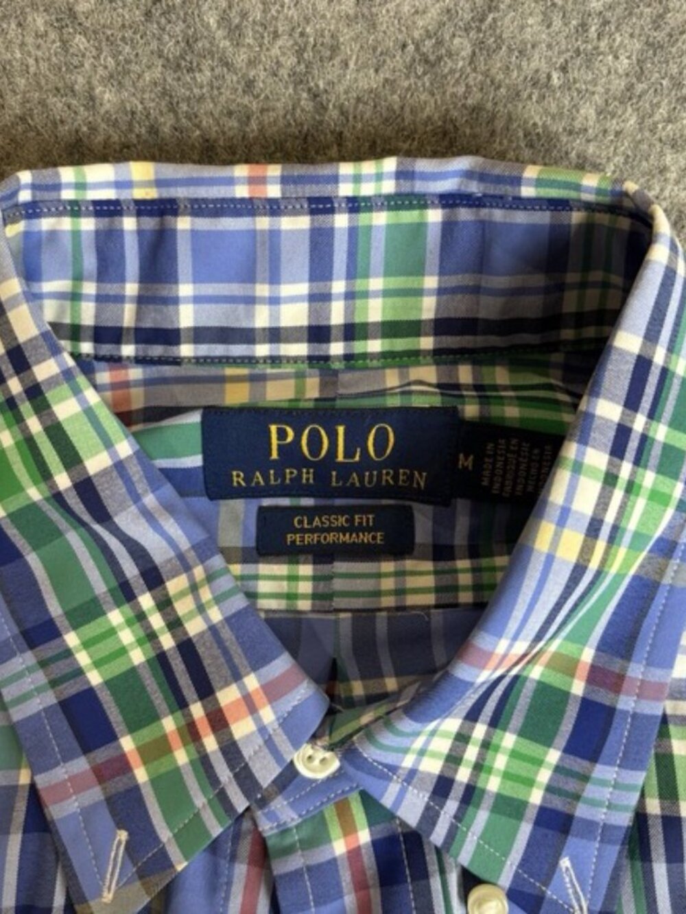 Polo Ralph Lauren Men's Medium Shirt Classic Fit Plaid Button Down Short Sleeve - Picture 3 of 7
